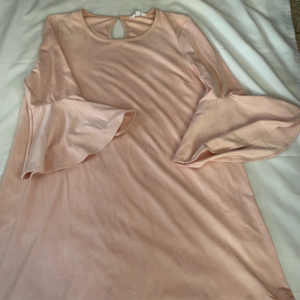 Pink Suede Loose Dress